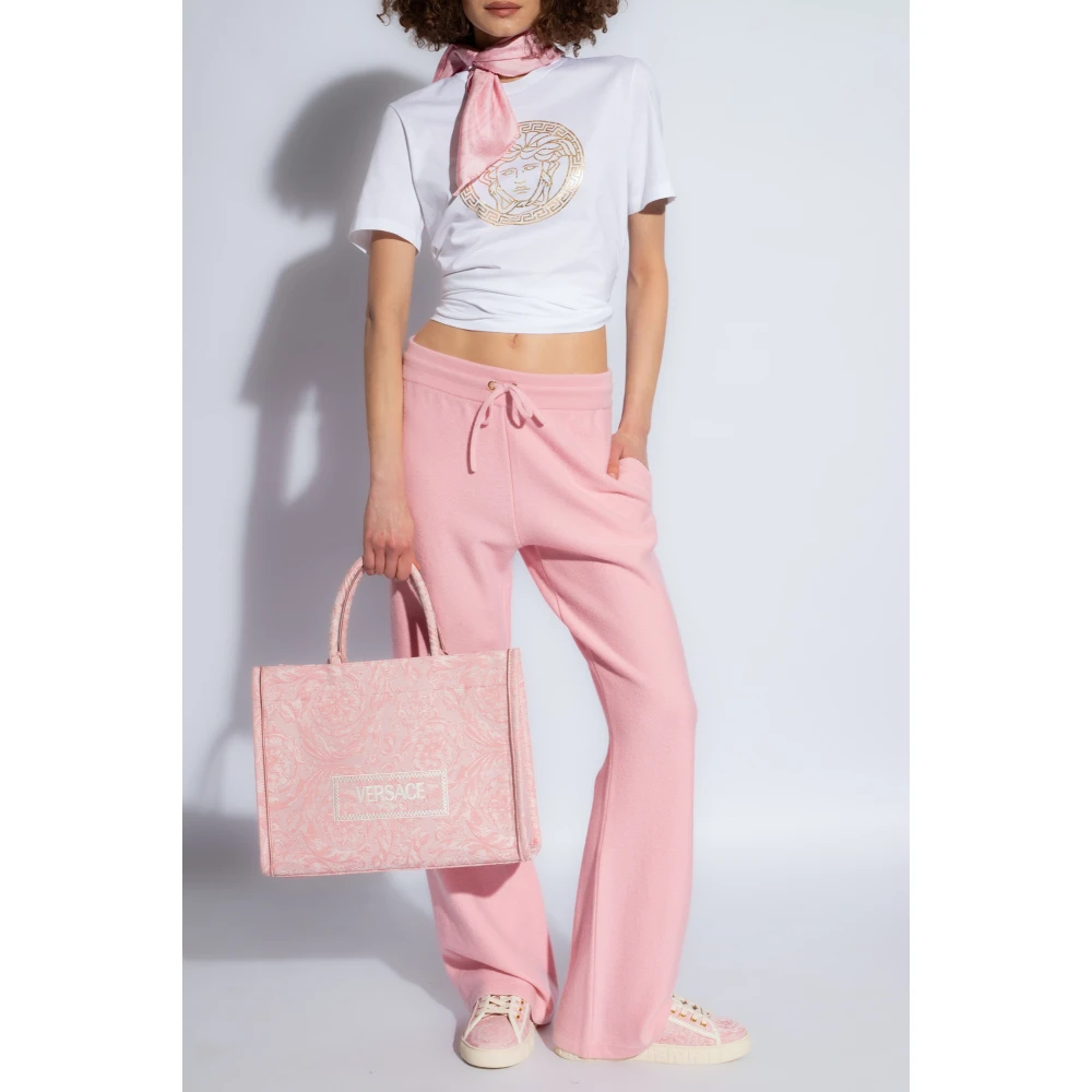 Versace Wollen broek Pink Dames