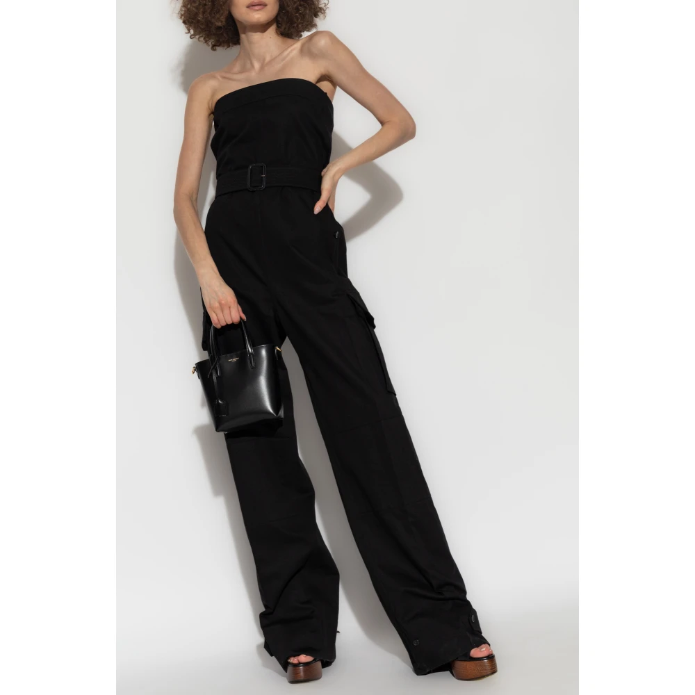 Saint Laurent Cassandre Strapless Jumpsuit Black Dames