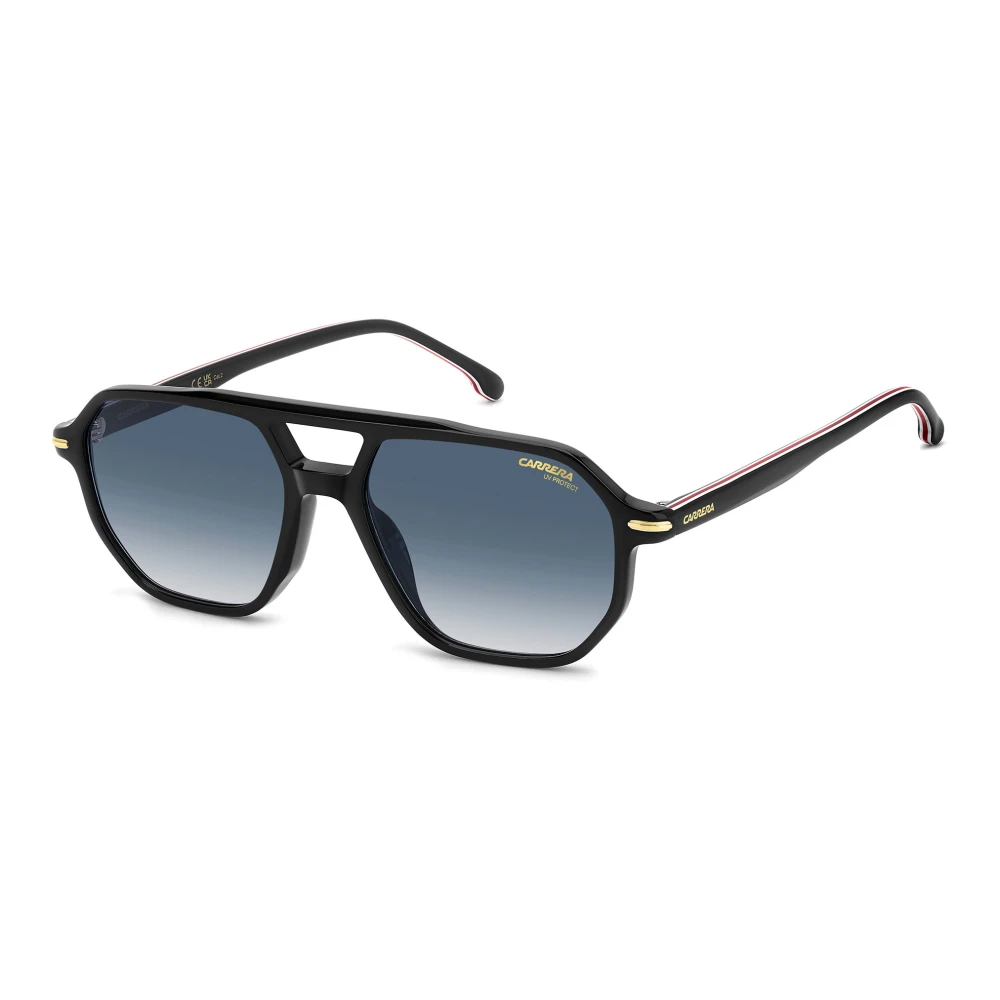 Carrera Men's Black Sunglasses, 54 Mm, Gold/Dark Blue Shaded Sunglasses