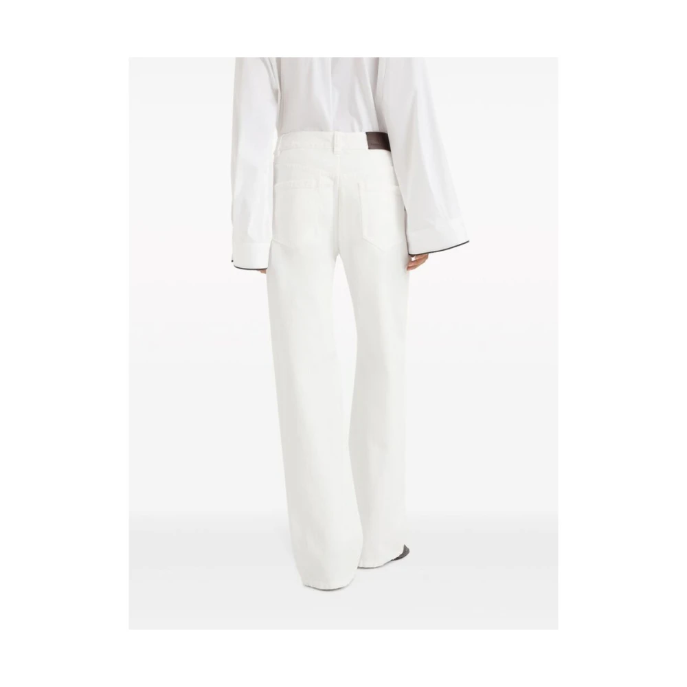 BRUNELLO CUCINELLI Straight Trousers White Dames