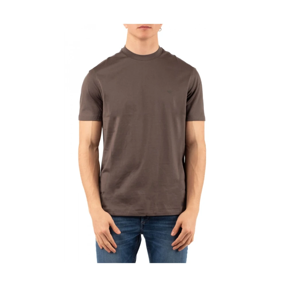 Emporio Armani Stijlvol T-shirt voor mannen Brown Heren
