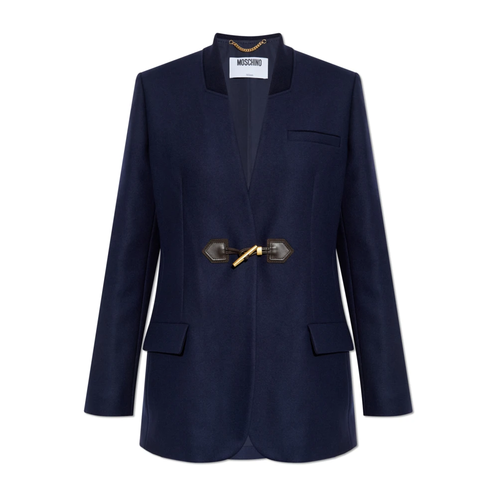 Moschino Women's Blue Wool Blazer - Blazers - Xs - Jackets