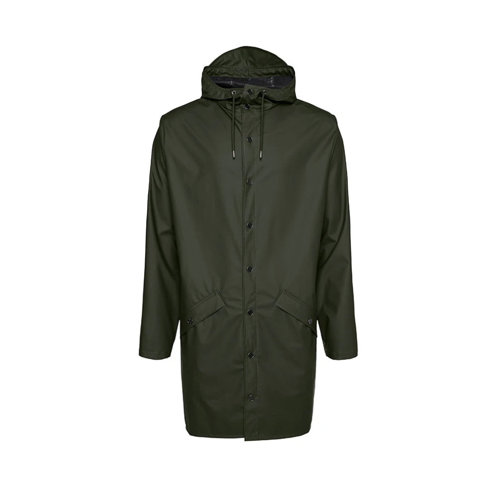 Rains Women's Long Jacket - Green - Size: M - Image 3