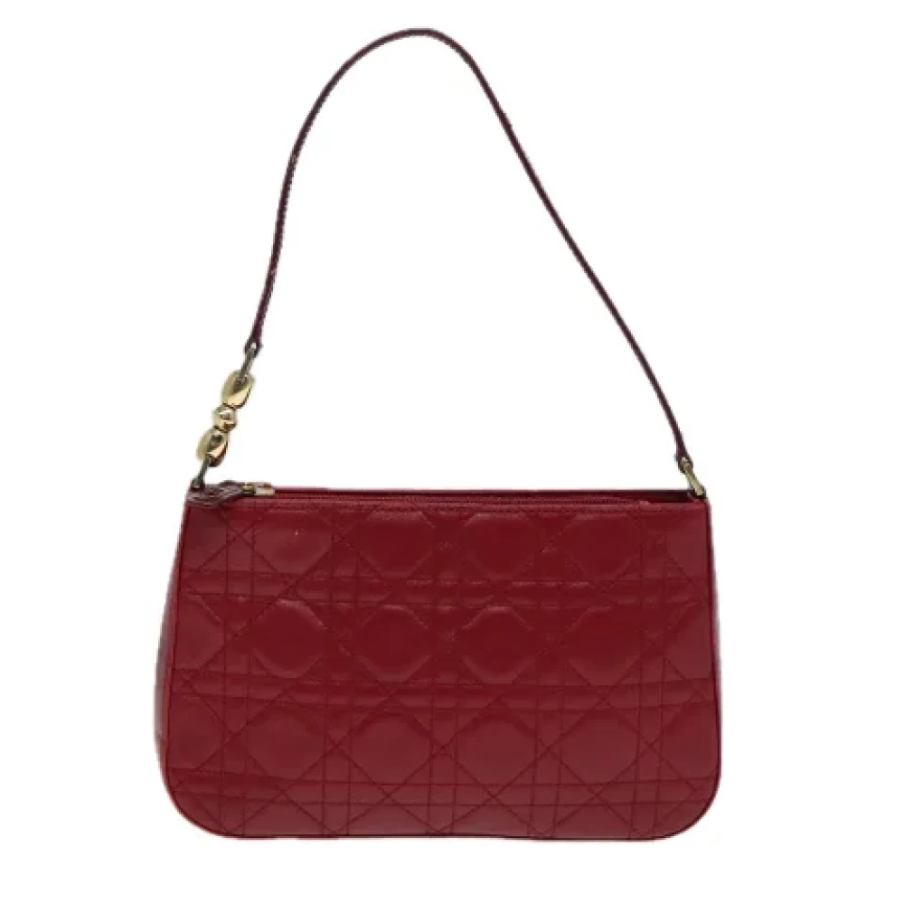 Dior Vintage Pre-owned Leather clutches Red Dames