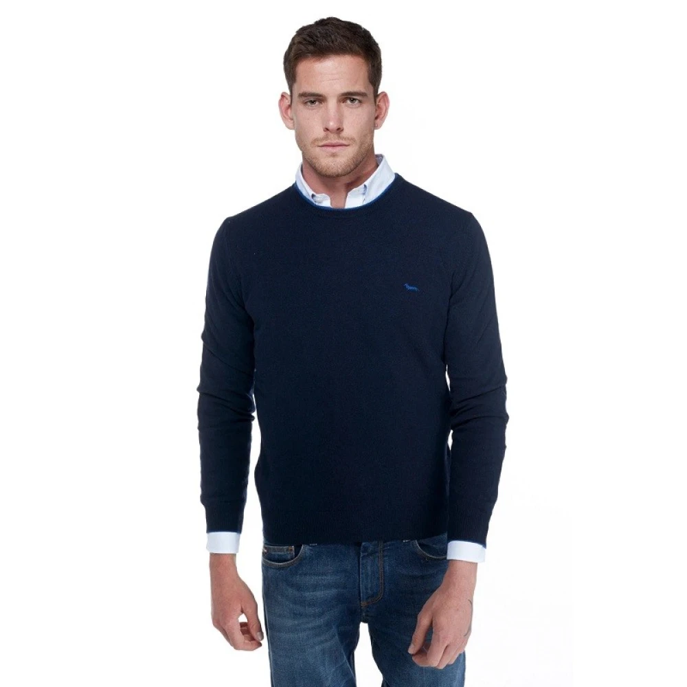 Harmont & Blaine Wollen Turtleneck met Details Blue Heren