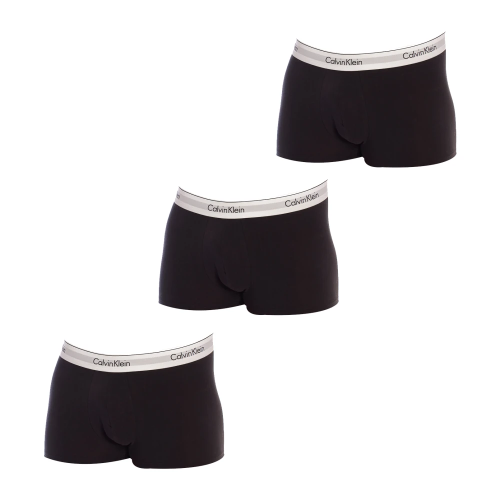 Calvin Klein Black Underpants, Male, L, Pack De 3 Boxer Trunk - Modern Cotton Stretch