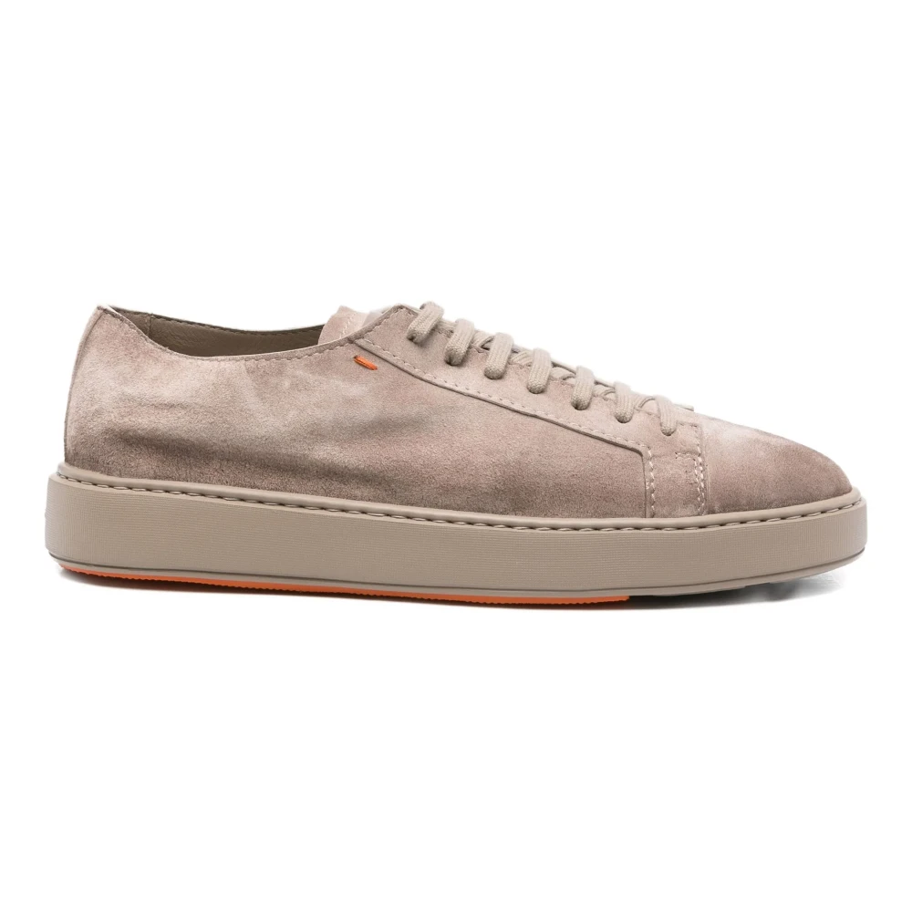 Santoni Suede Sneaker Heren Schoenen Beige