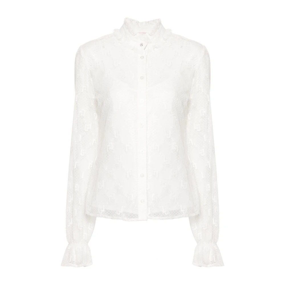 Liu Jo Witte Kant Shirt White Dames