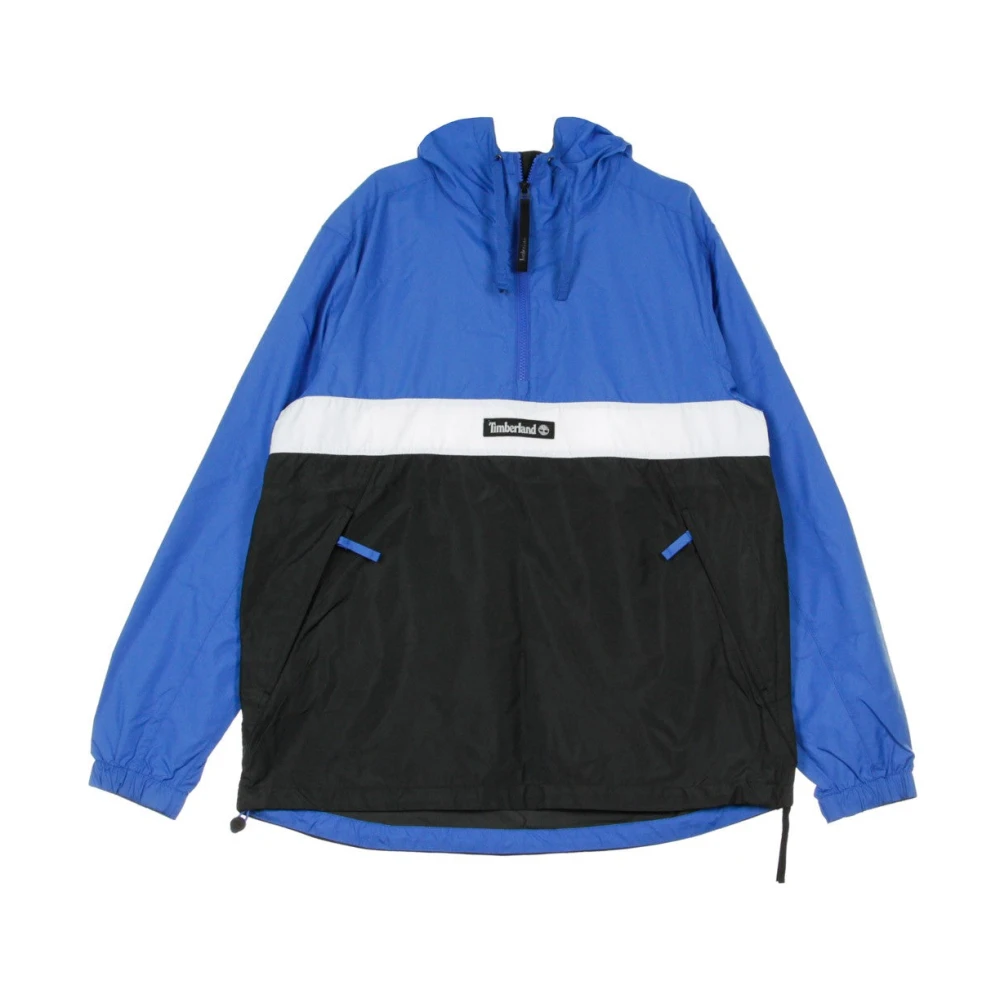 Timberland Men's Blue Light Jackets, M, Windbreaker Jacket With Funnel Neck