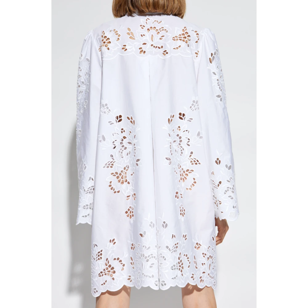 Dolce & Gabbana Opengewerkte jurk White Dames
