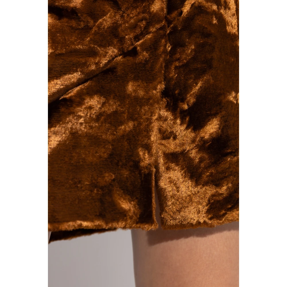 alexander mcqueen Fluwelen jurk Brown Dames