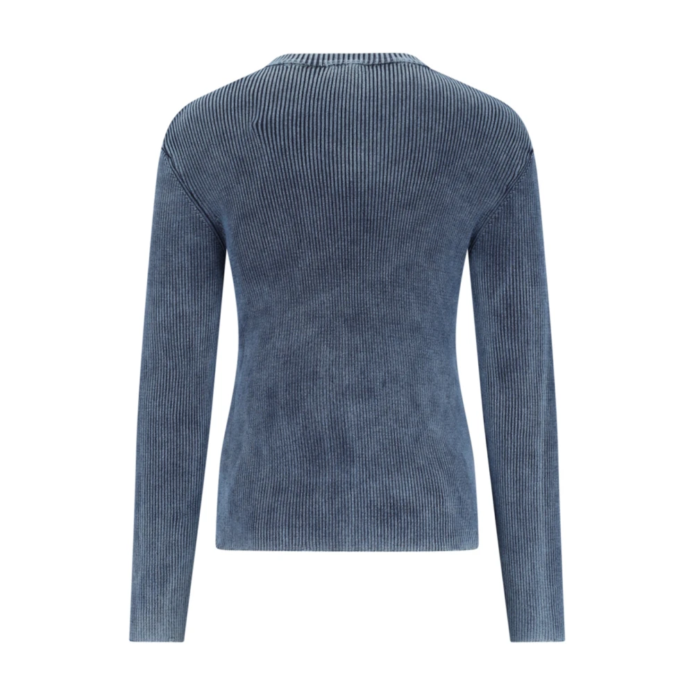 Diesel Logo Gebreide Trui Blue Heren
