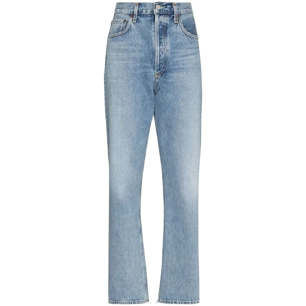 Agolde Vintage-geïnspireerde high-waisted denim jeans Blue Dames