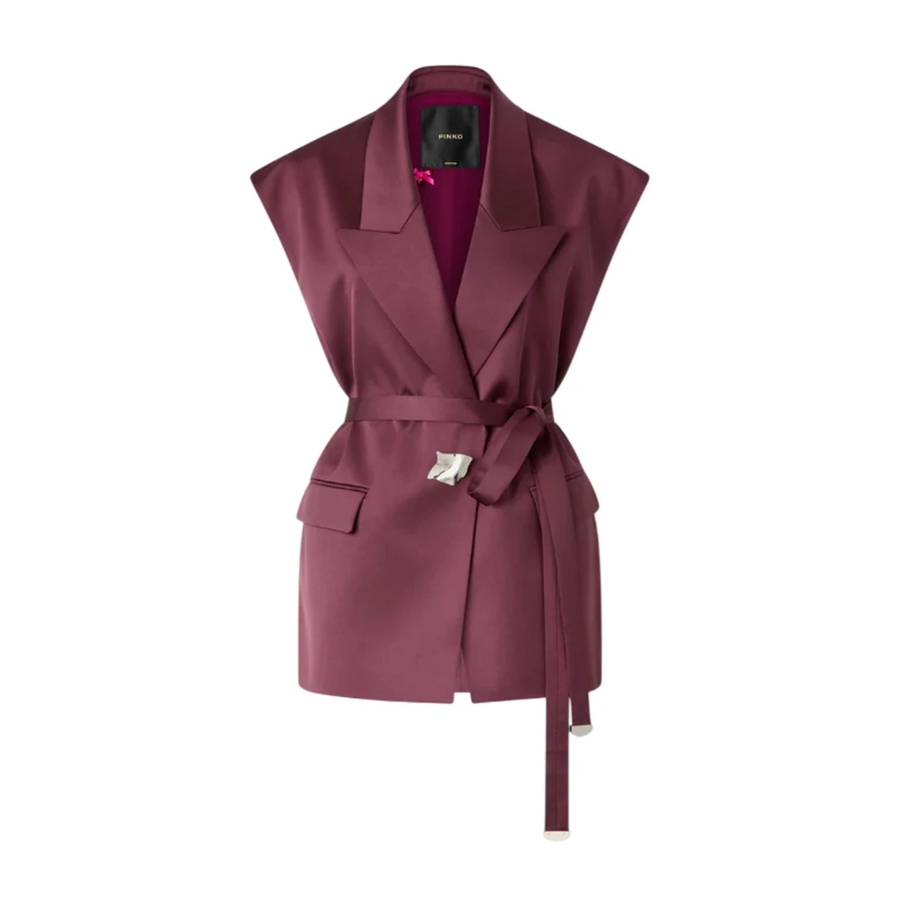 Pinko Red Abiti Poliestere - Female - Waistcoats - M - Jackets