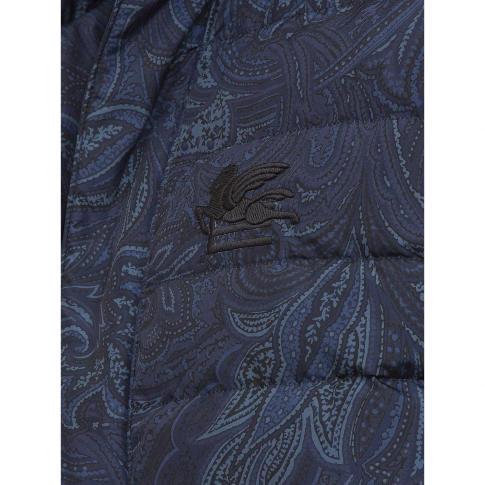 ETRO Blauwe Donsjas Vest Blue Heren