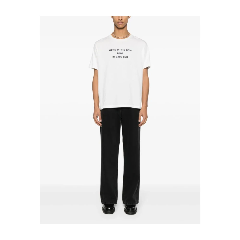 Bode Crème Best Beds Tee White Heren