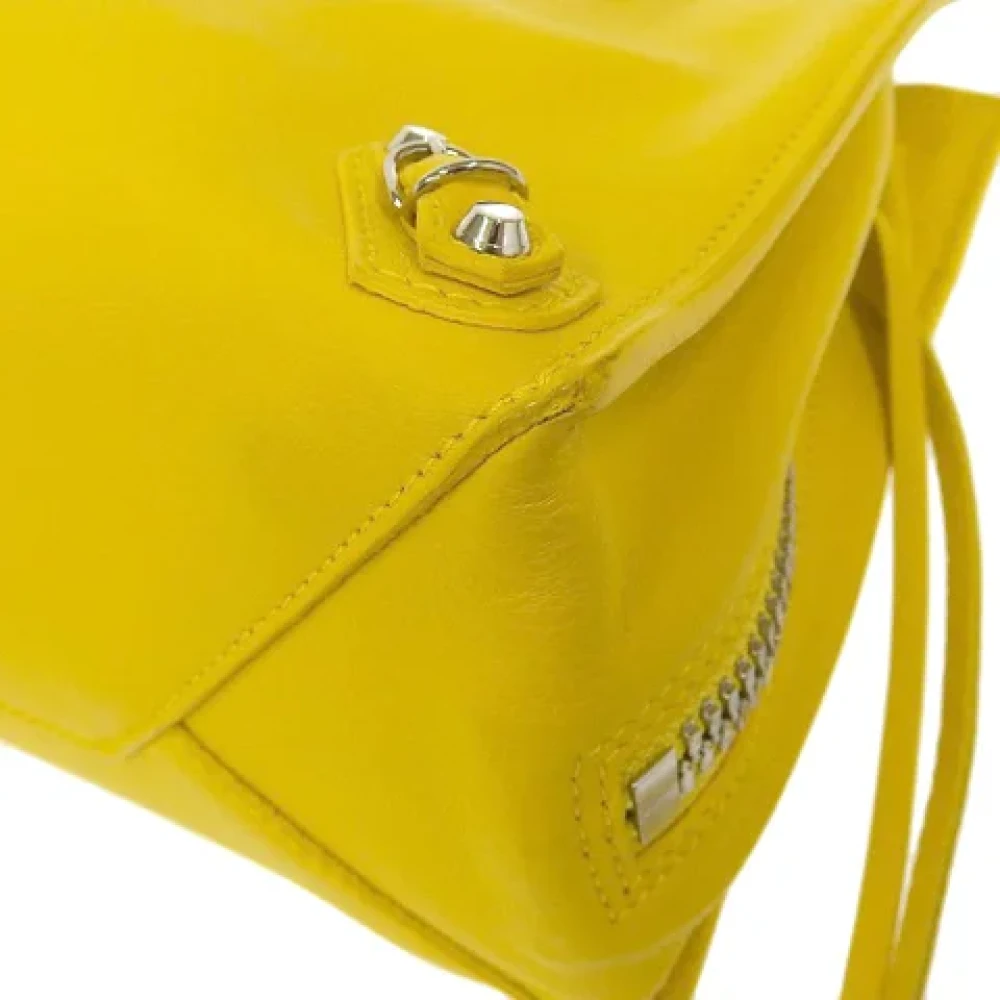 Balenciaga Vintage Pre-owned Leather handbags Yellow Dames
