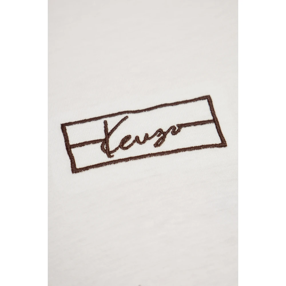 Kenzo T-shirt met geborduurd logo White Heren