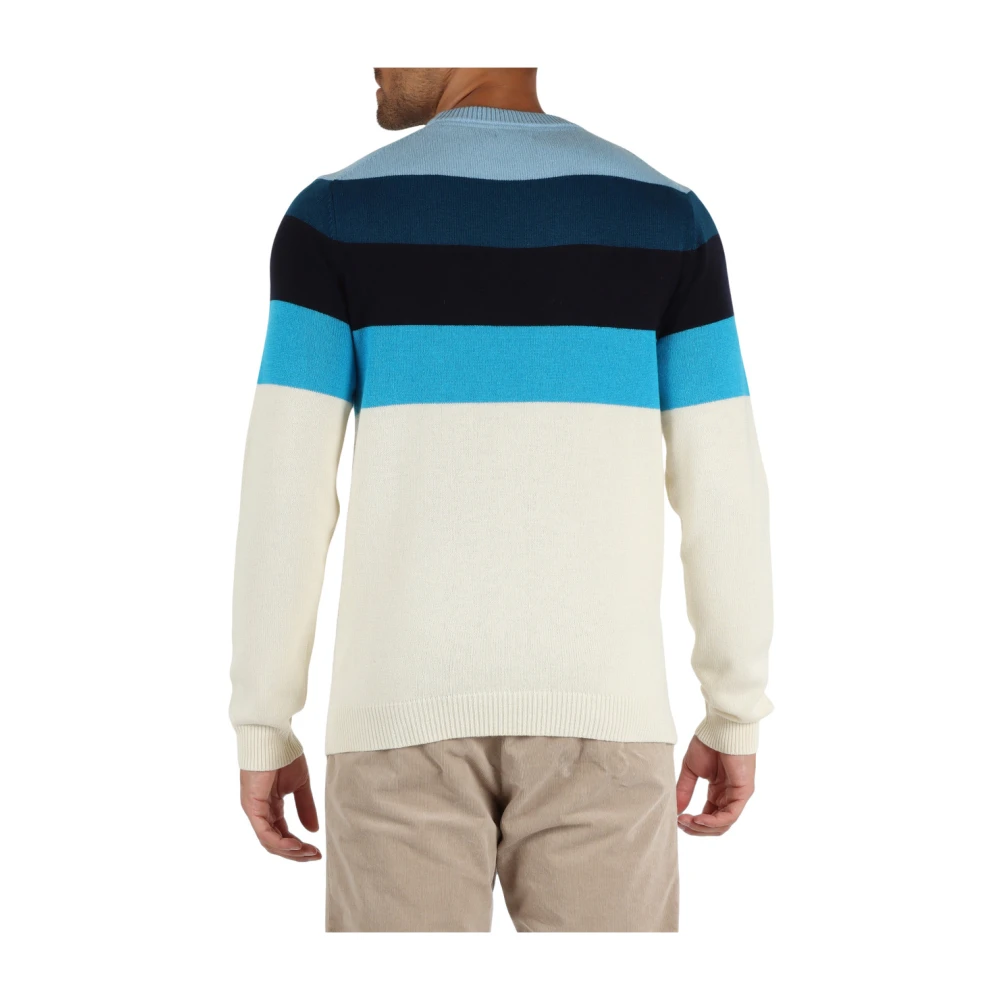 Sun68 Merino Cashmere Crewneck Sweater Multicolor Heren