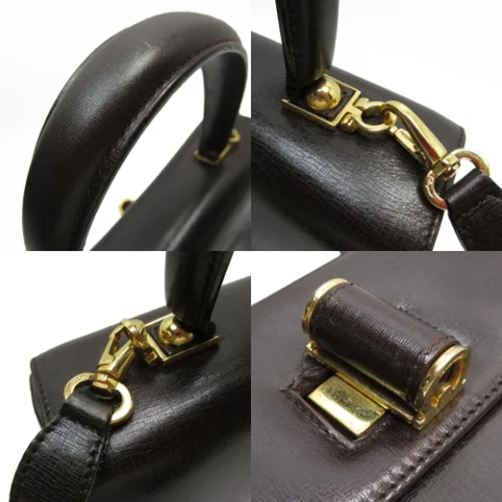 Salvatore Ferragamo Pre-owned Leather handbags Brown Dames