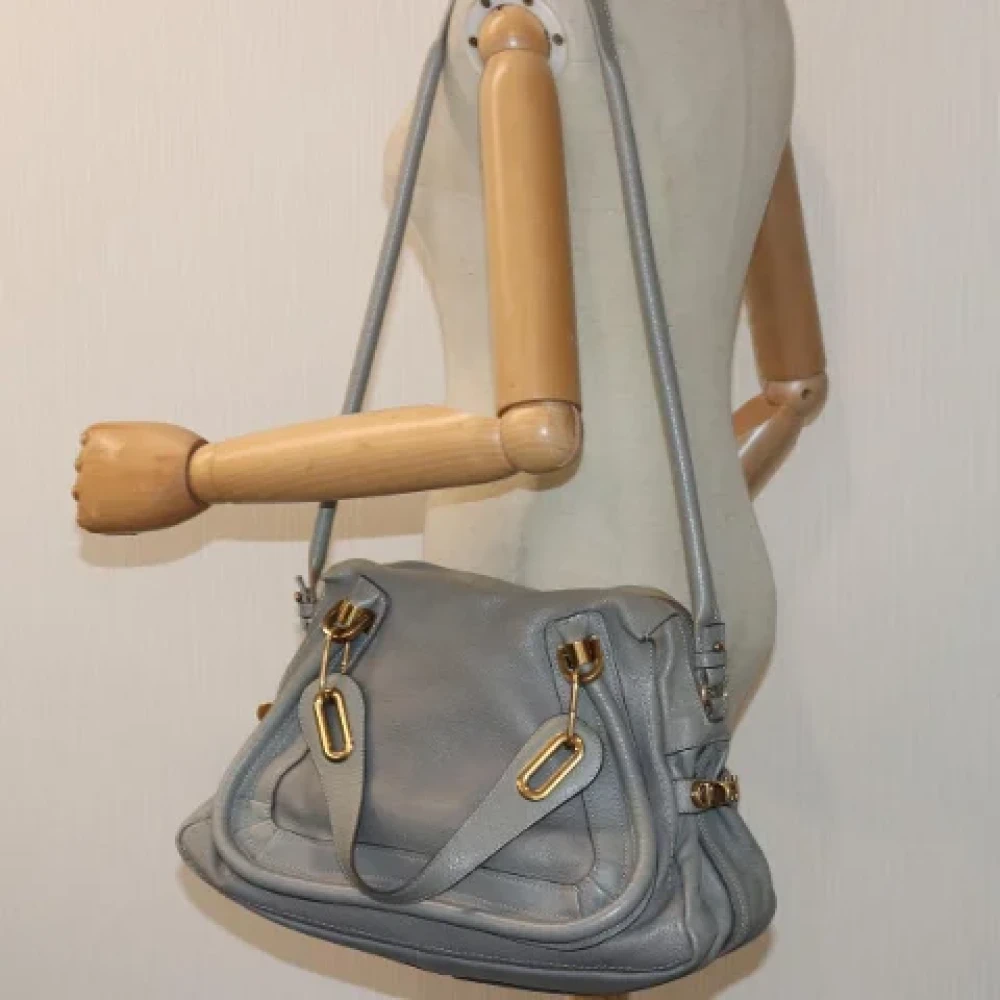 Chloé Pre-owned Leather handbags Gray Dames