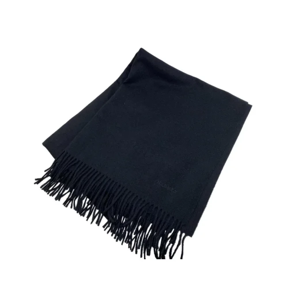 Hermès Vintage Pre-owned Cashmere scarves Black Dames
