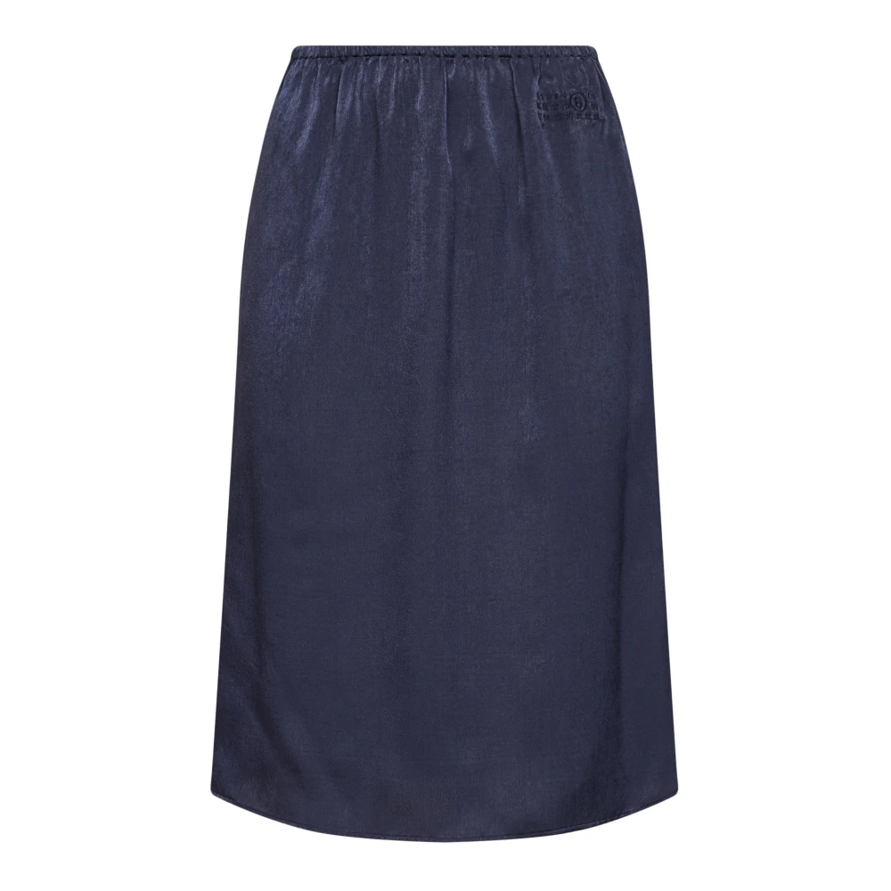 Mm6 Maison Margiela , Midi Skirts, Female, Blue, S, Skirts