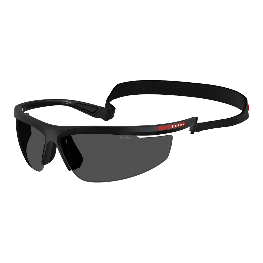 Prada Men's Black Sunglasses Linea Rossa