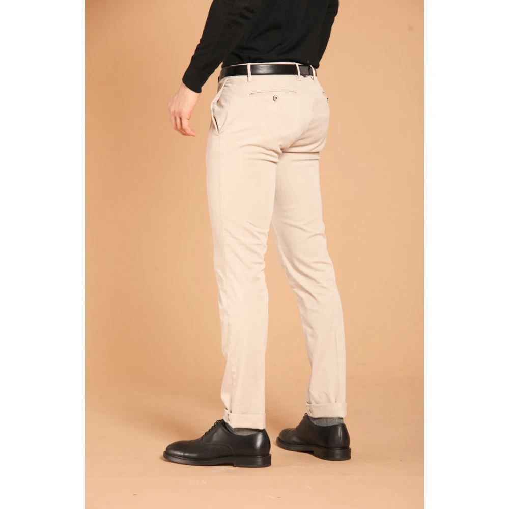 Mason's Gabardine Stretch Chino Broek Regular Fit Beige Heren