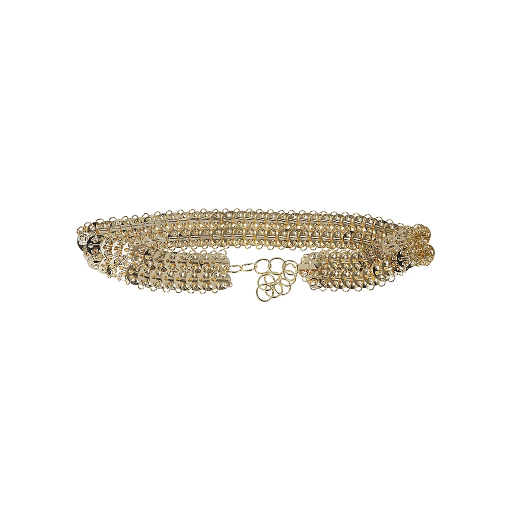 Rabanne Women's Yellow Metallic Belt Accessories