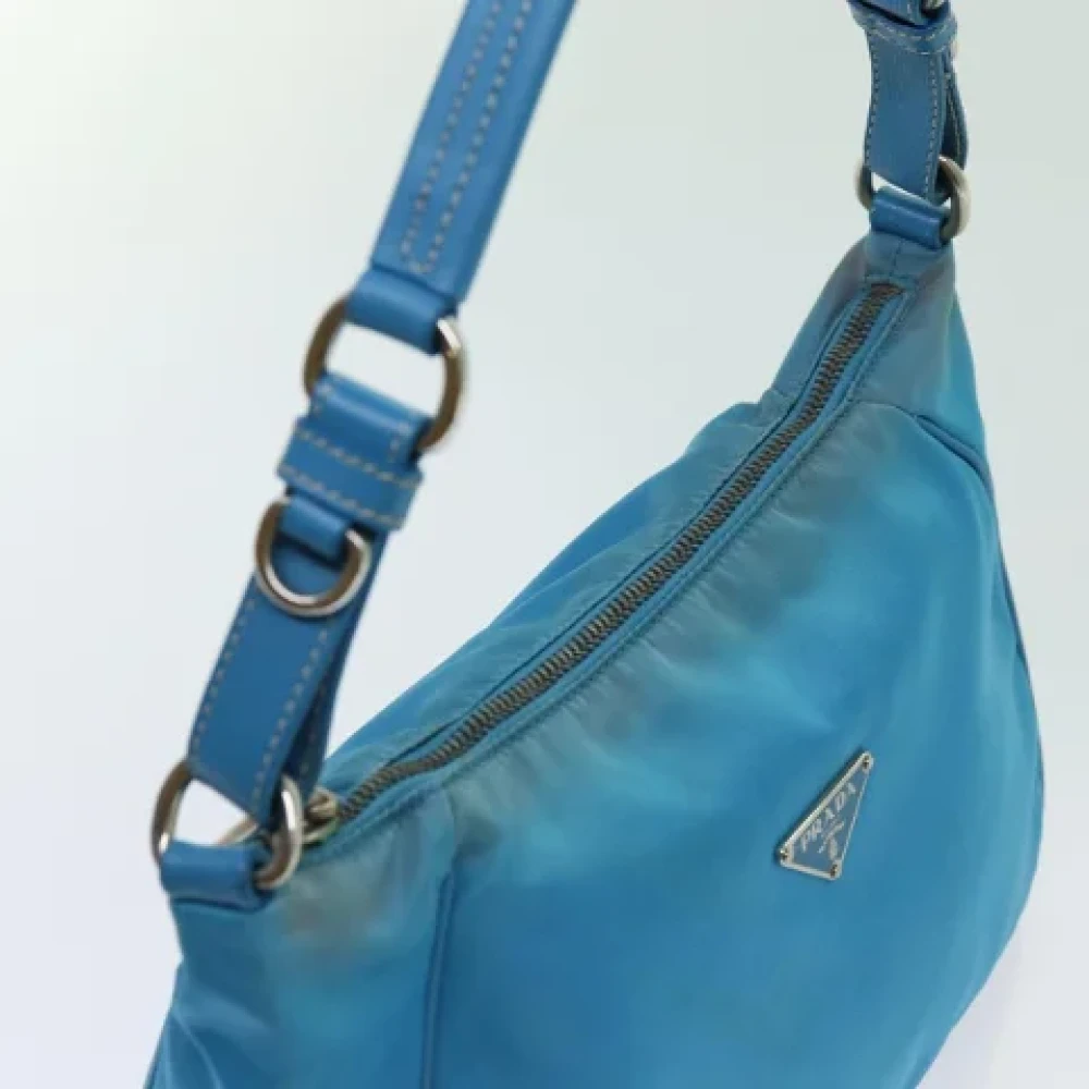 Prada Vintage Pre-owned Nylon pouches Blue Dames
