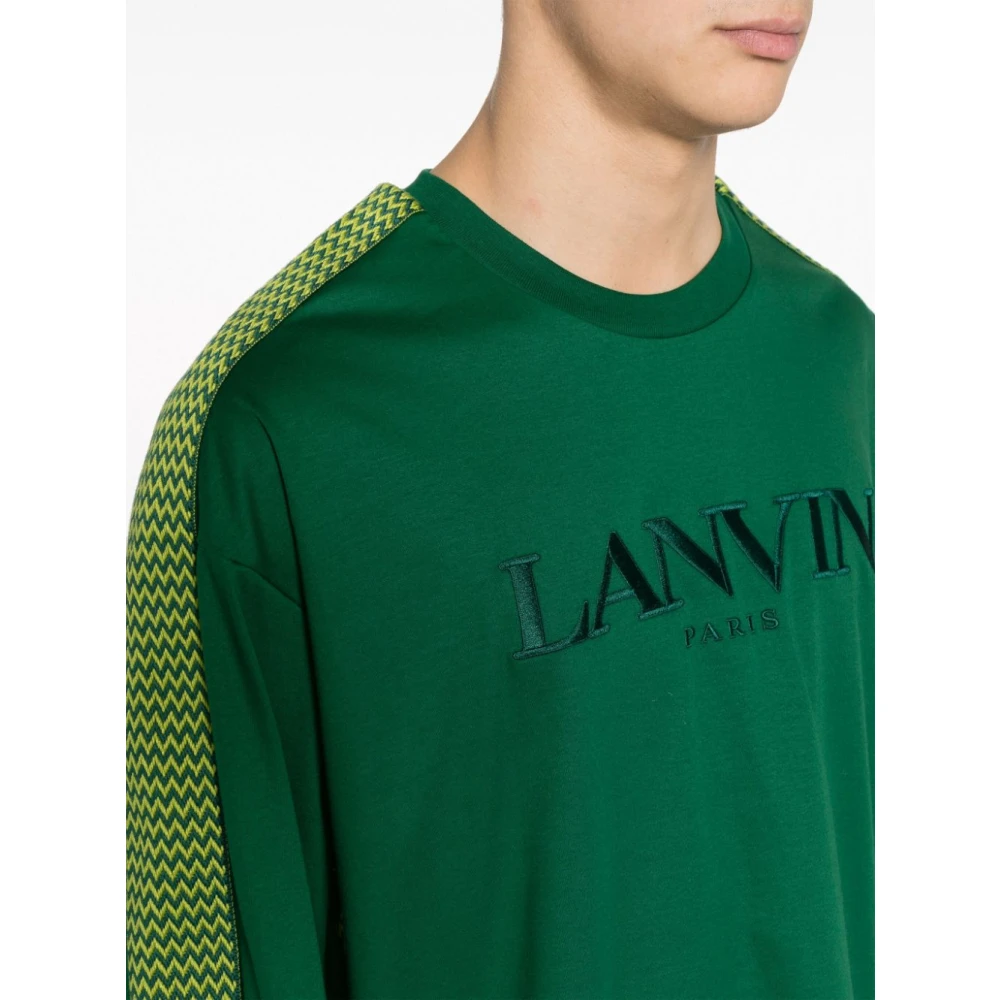 Lanvin Oversize Fles T-Shirt Green Heren