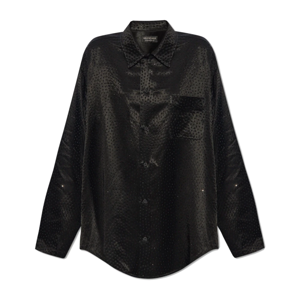 Balenciaga Shirt met strass-steentjes Black Dames