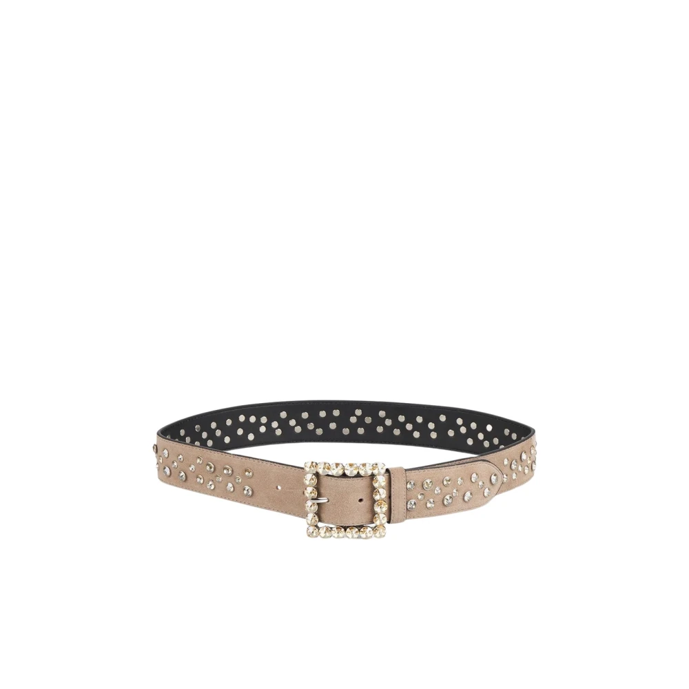 Alma en Pena Leren riem studs Brown Dames
