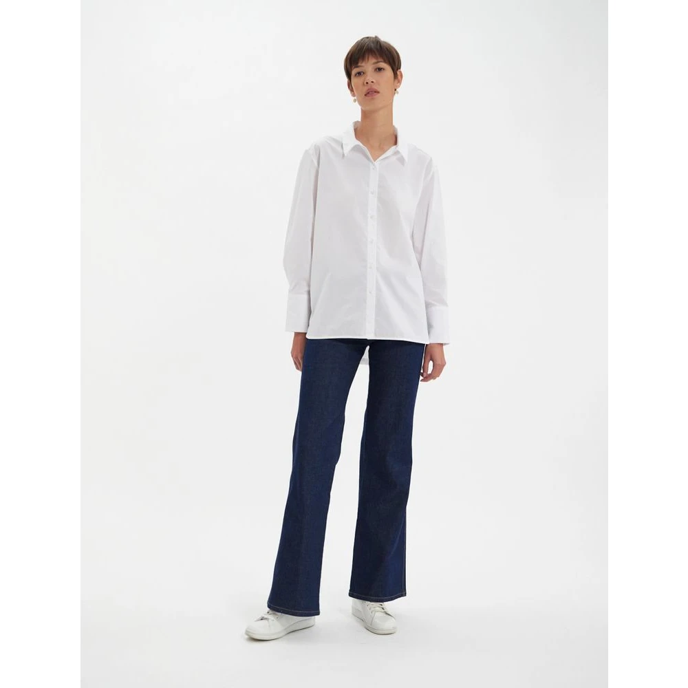 Ines De La Fressange Paris Falco witte katoenen overhemd White Dames