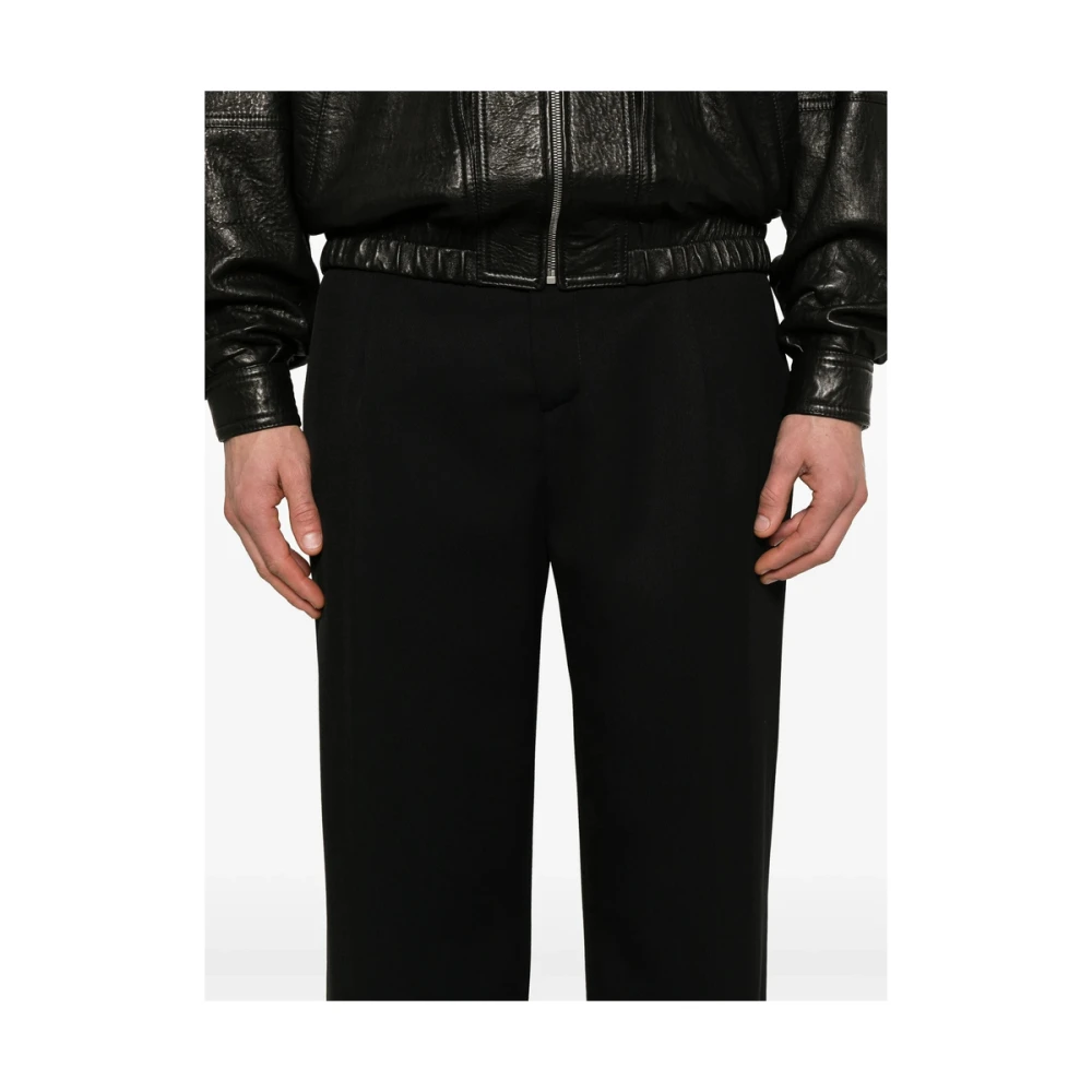 Lardini Zwarte Broek met Riem en Zakken Black Heren