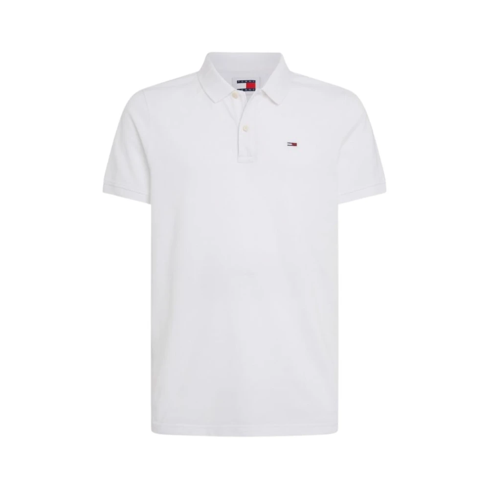 Tommy Jeans Vit Slim Fit Polo White, Herr