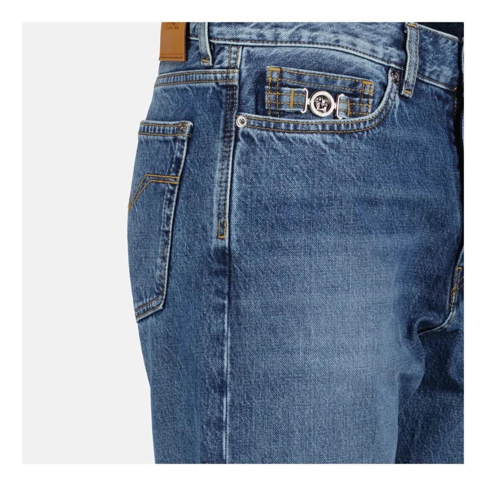 Versace Barocco Straight Jeans Lente-Zomer 2025 Blue Heren