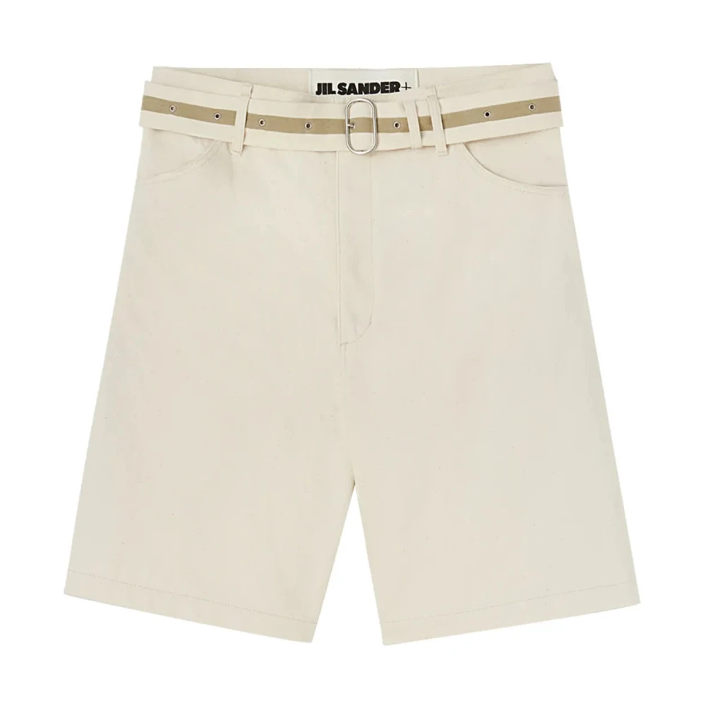 Jil Sander Men's Beige Belted Bermuda Shorts
