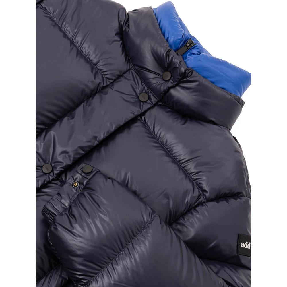 add Korte gewatteerde jas met contrastkraag Blue Dames