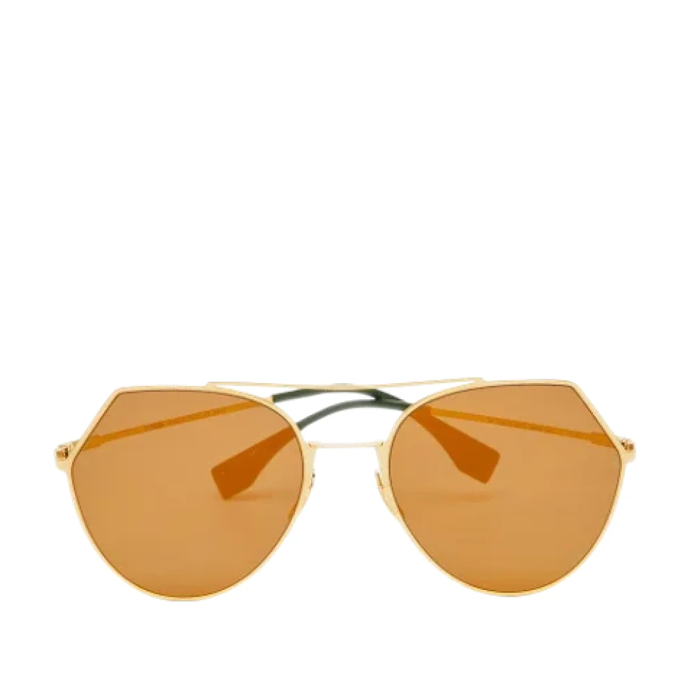 Fendi Vintage Pre-owned Acetate sunglasses Yellow Unisex