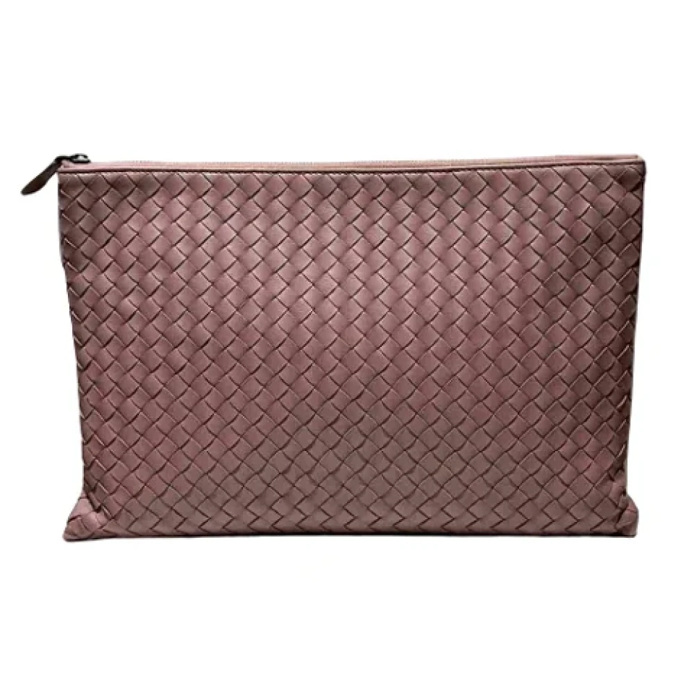Bottega Veneta Vintage Pre-owned Leather clutches Pink Dames