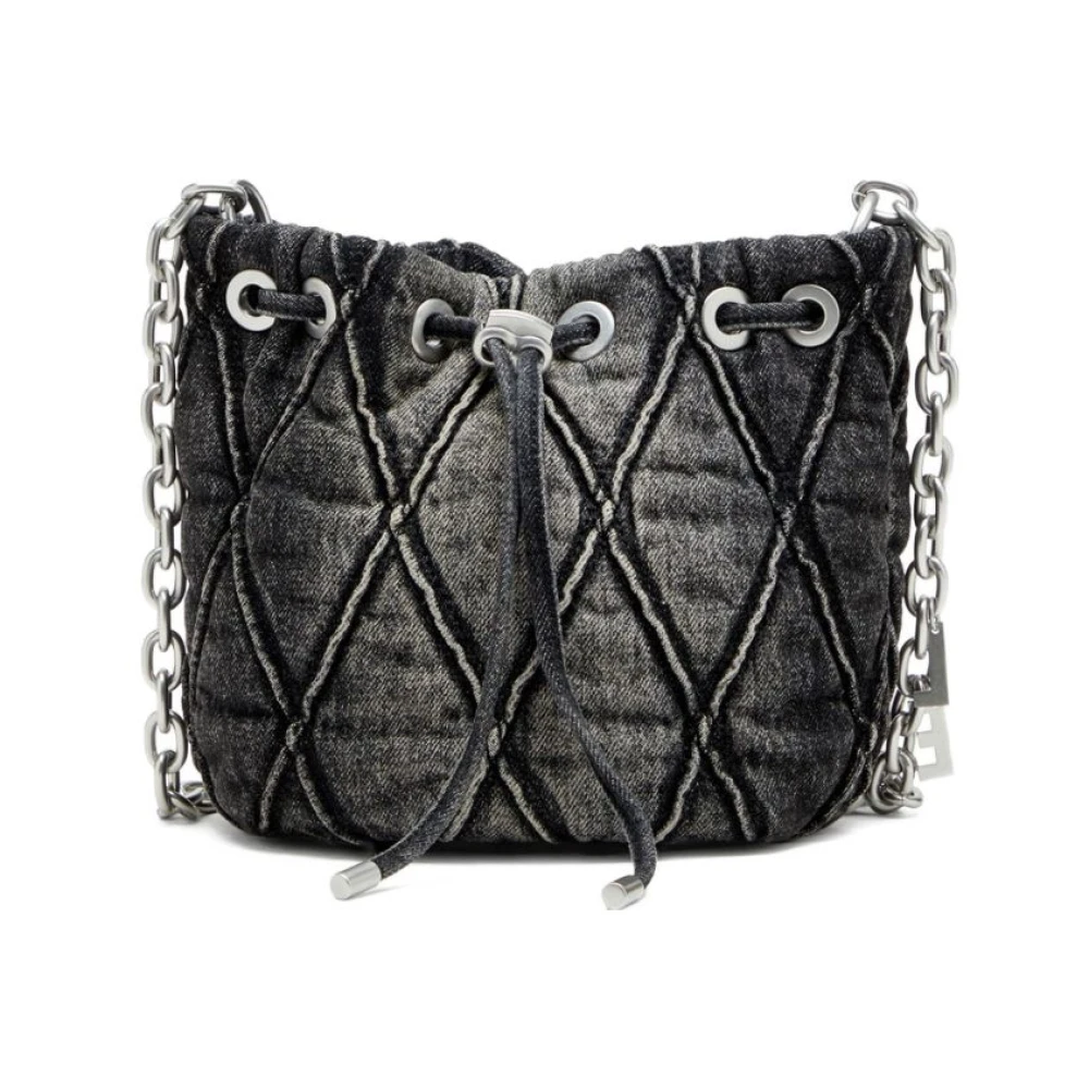Diesel Women's Black Bucket Bags, One Size, Stylish Bags Collection