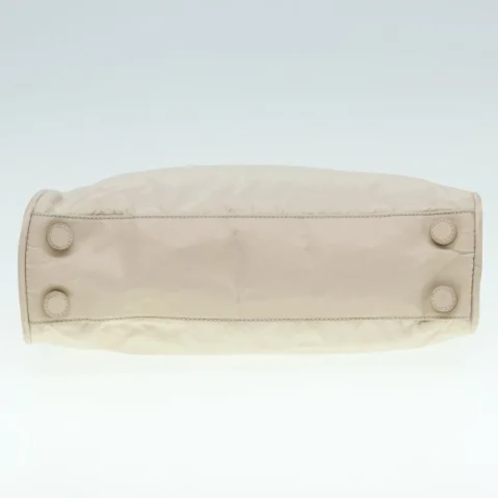 Prada Vintage Pre-owned Leather handbags Beige Dames