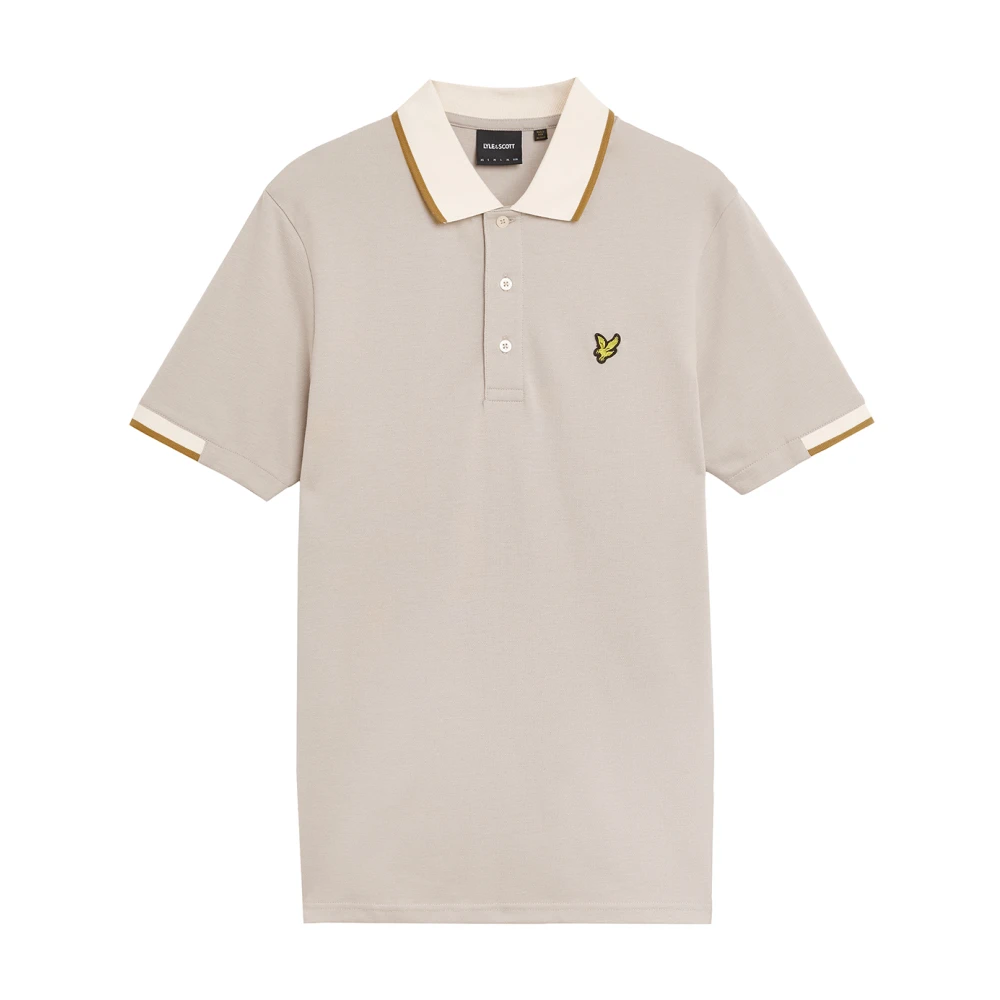 Lyle & Scott SS Polo Shirts Half Tipped Polo Shirt Gray Heren