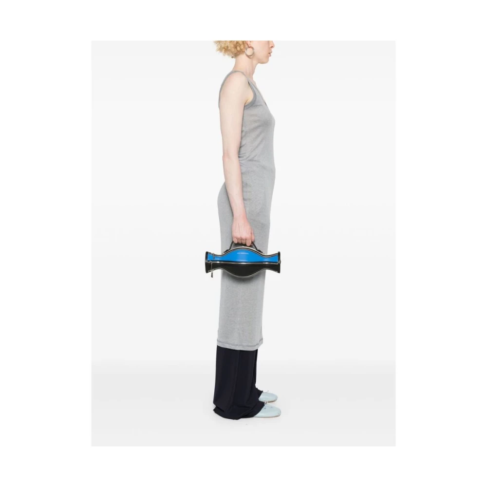 Andersson Bell Kleur-Blok Kalfsleren Schoudertas Blue Dames