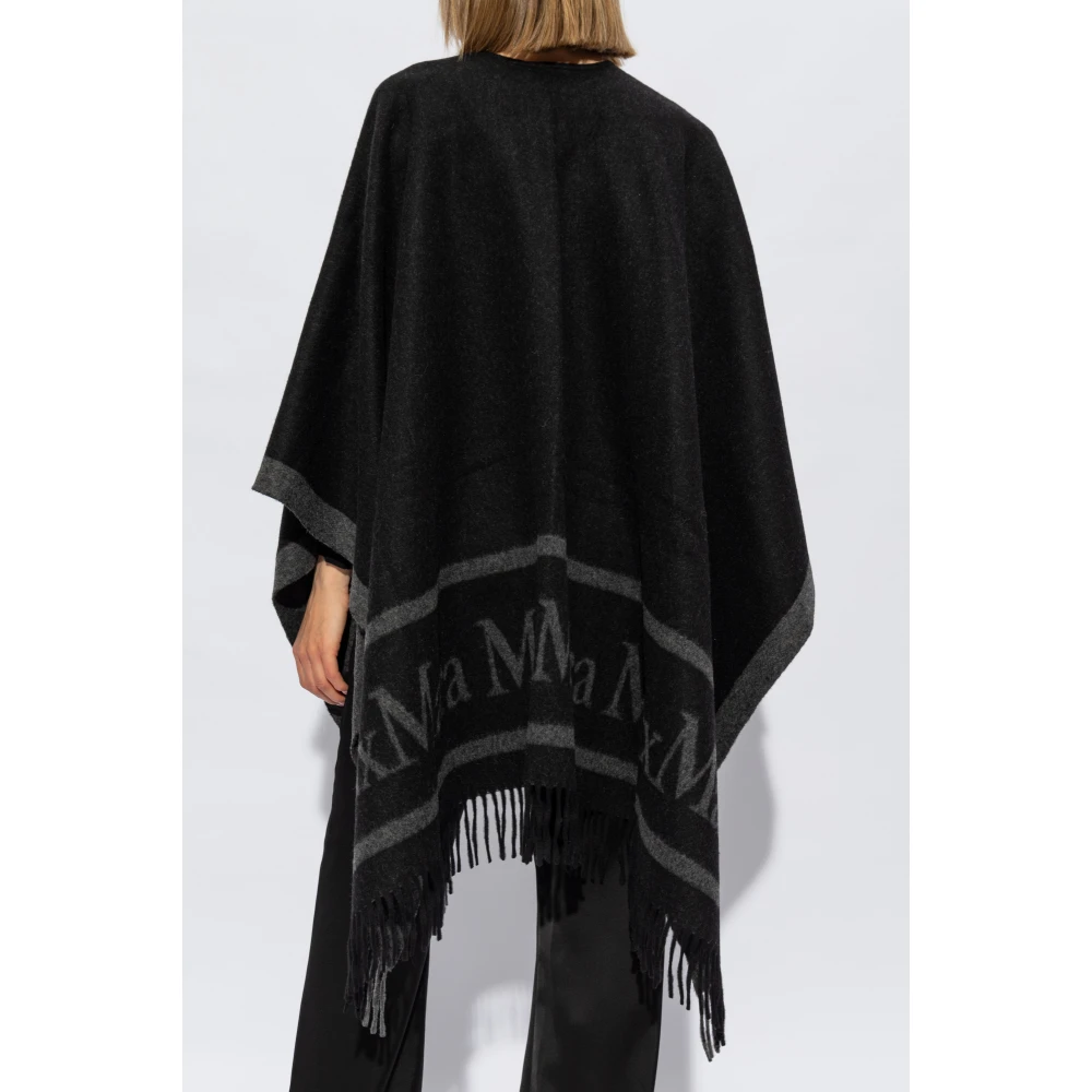 Max Mara Poncho Hilde Black Dames