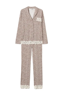 Pyjamasset i tryckt jersey
