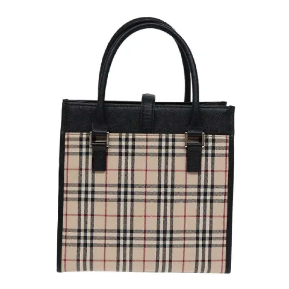 Burberry Vintage Pre-owned Canvas handbags Beige Dames