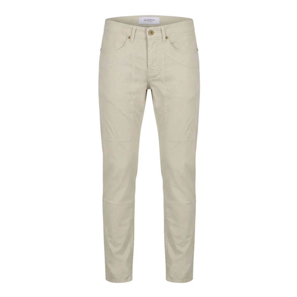 Jeckerson Men's Gray John Slim Fit 5-Pocket Trousers - Slim Fit Jeans - W30 - Jeans